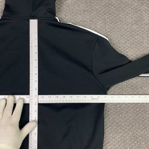 Vintage Adidas Full Zip Hooded Track Jacket Hoodie Men's Small Black Firebird - Picture 10 of 12